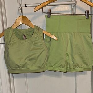 Gym shark Lime Green Activewear Set
